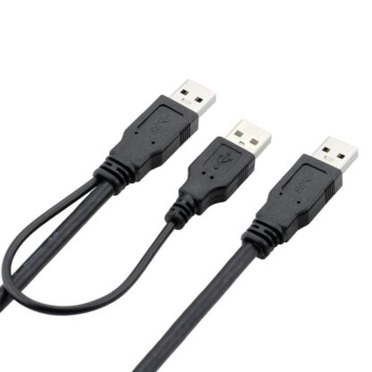 USB 2.0 AM to 2×AM Y Splitter Cable 50 CM – Ultimate Best Dual USB Power/Data Cable