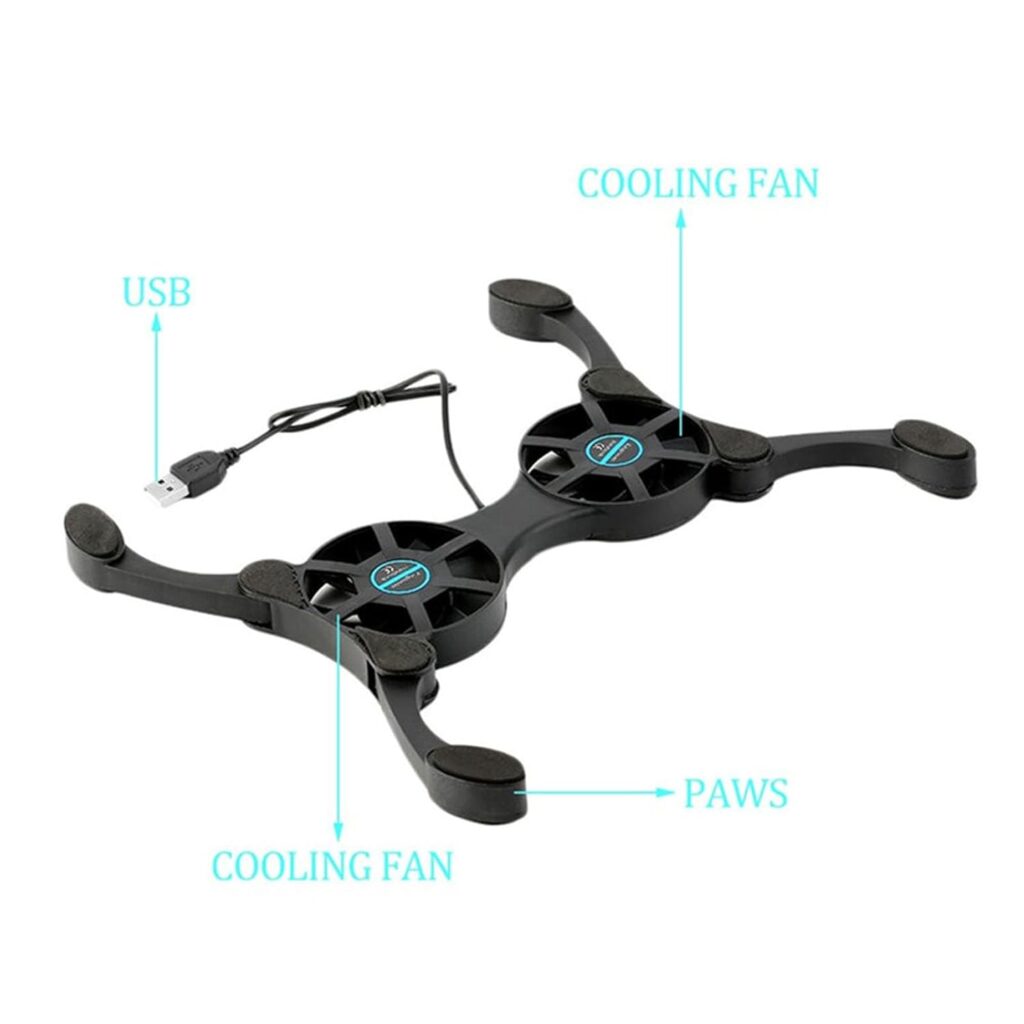 Laptop Cooling Pad with foldable design and powerful fans Technotech Technologies