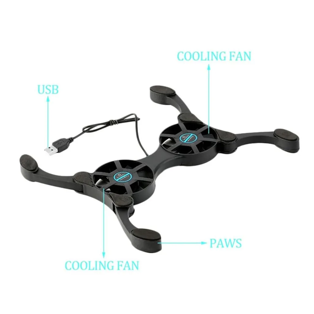 Laptop Cooling Pad with foldable design and powerful fans Technotech Technologies