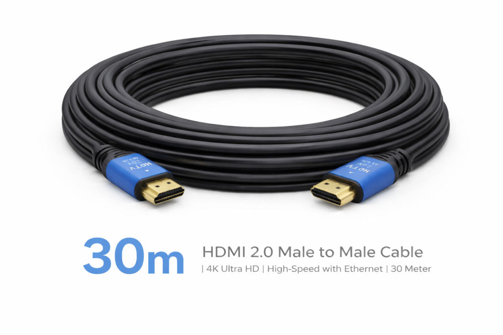 30m HDMI Cable (HDMI 2.0 Male to Male Cable) – 4K Ultra HD High-Speed Technotech Technologies