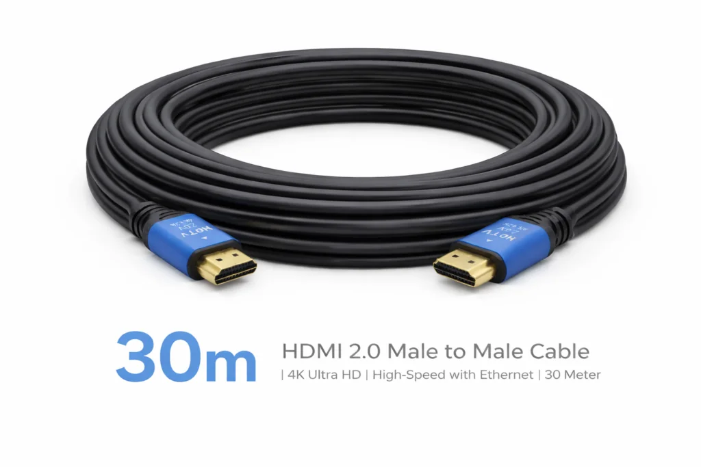 30m HDMI Cable (HDMI 2.0 Male to Male Cable) – 4K Ultra HD High-Speed Technotech Technologies