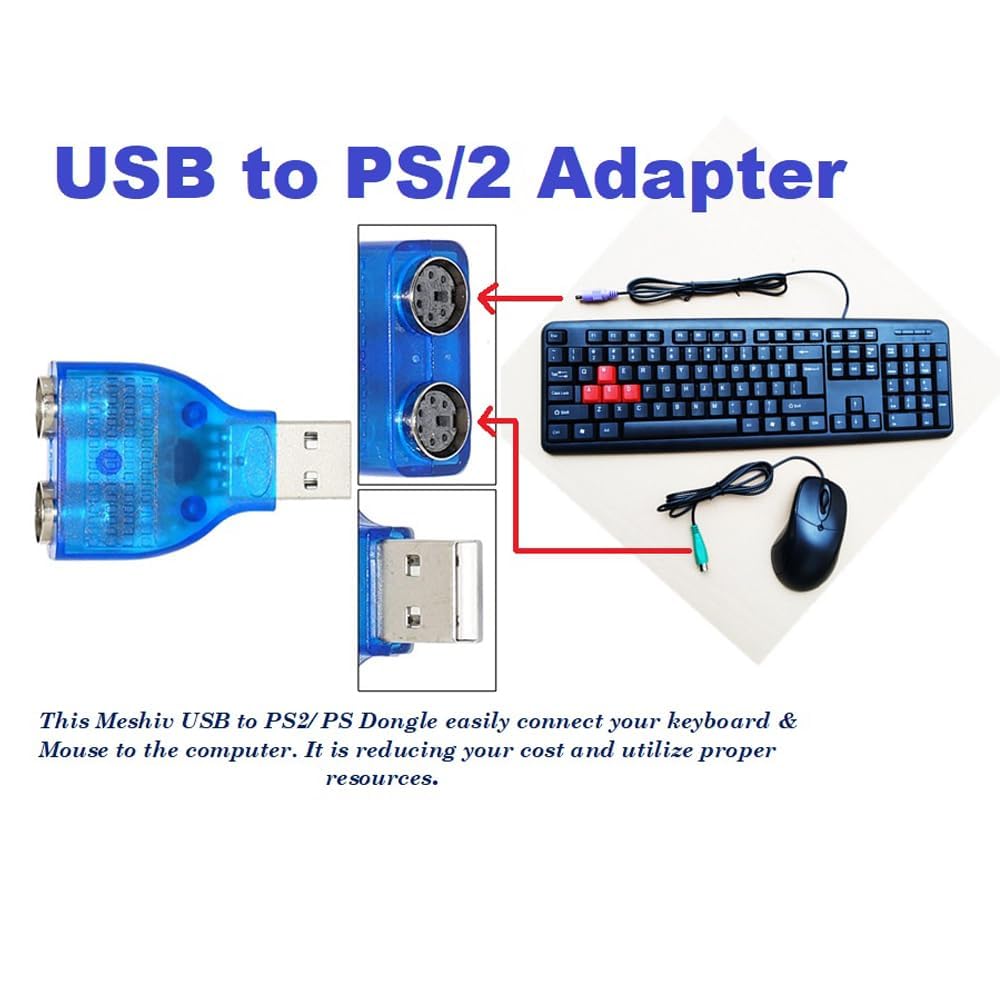 USB to PS2 Convertor Connector – High-Speed Reliable Keyboard & Mouse Adapter Technotech Technologies