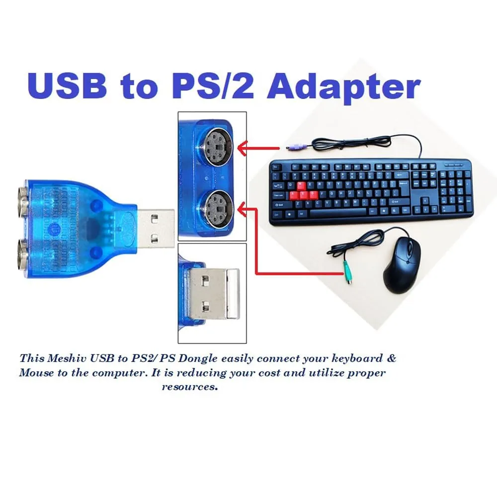 USB to PS2 Convertor Connector – High-Speed Reliable Keyboard & Mouse Adapter Technotech Technologies