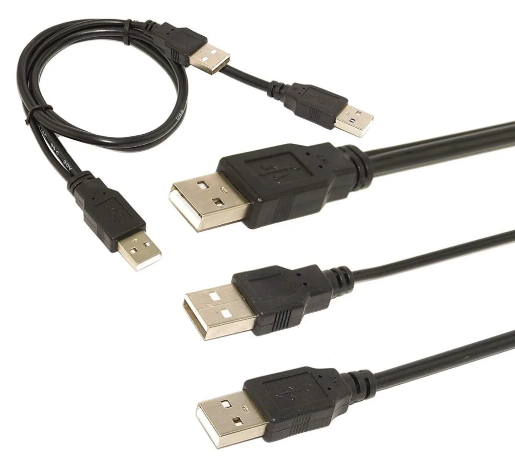 USB 2.0 AM to 2×AM Y Splitter Cable 50 CM – Ultimate Best Dual USB Power/Data Cable Technotech Technologies