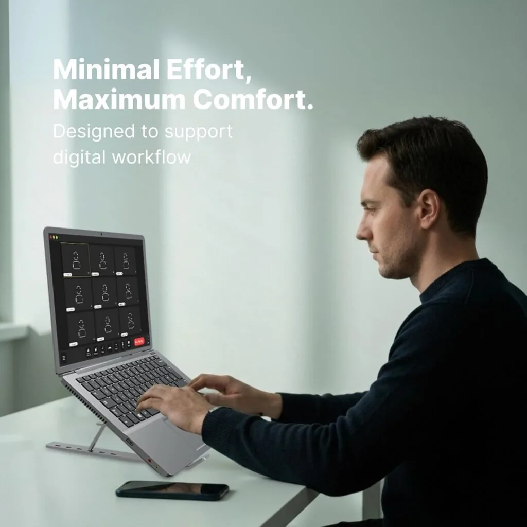 Technotech Foldable Laptop Stand – 7 Angle Adjustable Ergonomic Bracket Technotech Technologies