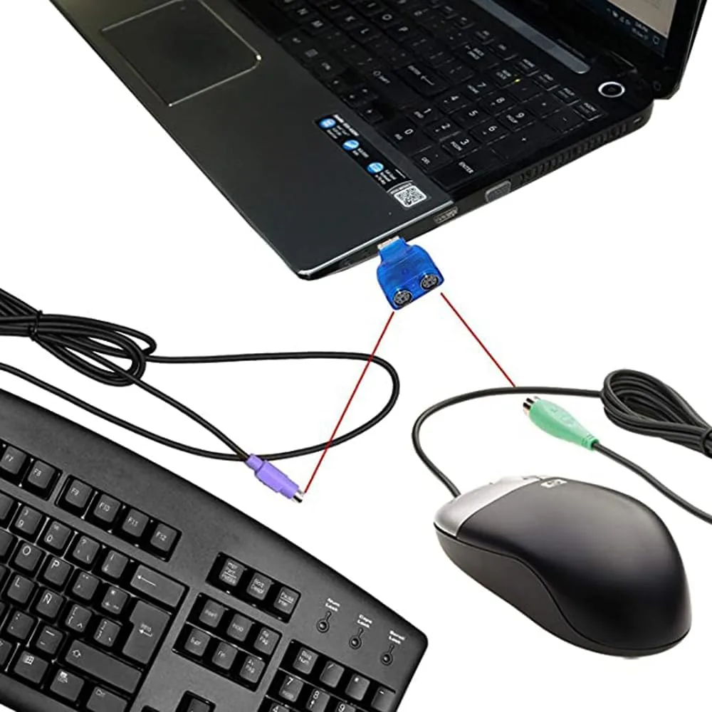 USB to PS2 Convertor Connector – High-Speed Reliable Keyboard & Mouse Adapter Technotech Technologies