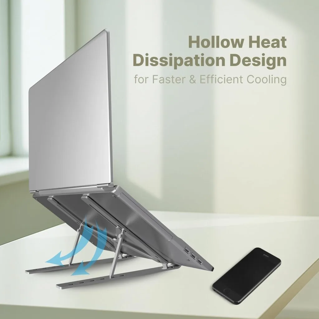 Technotech Foldable Laptop Stand – 7 Angle Adjustable Ergonomic Bracket Technotech Technologies