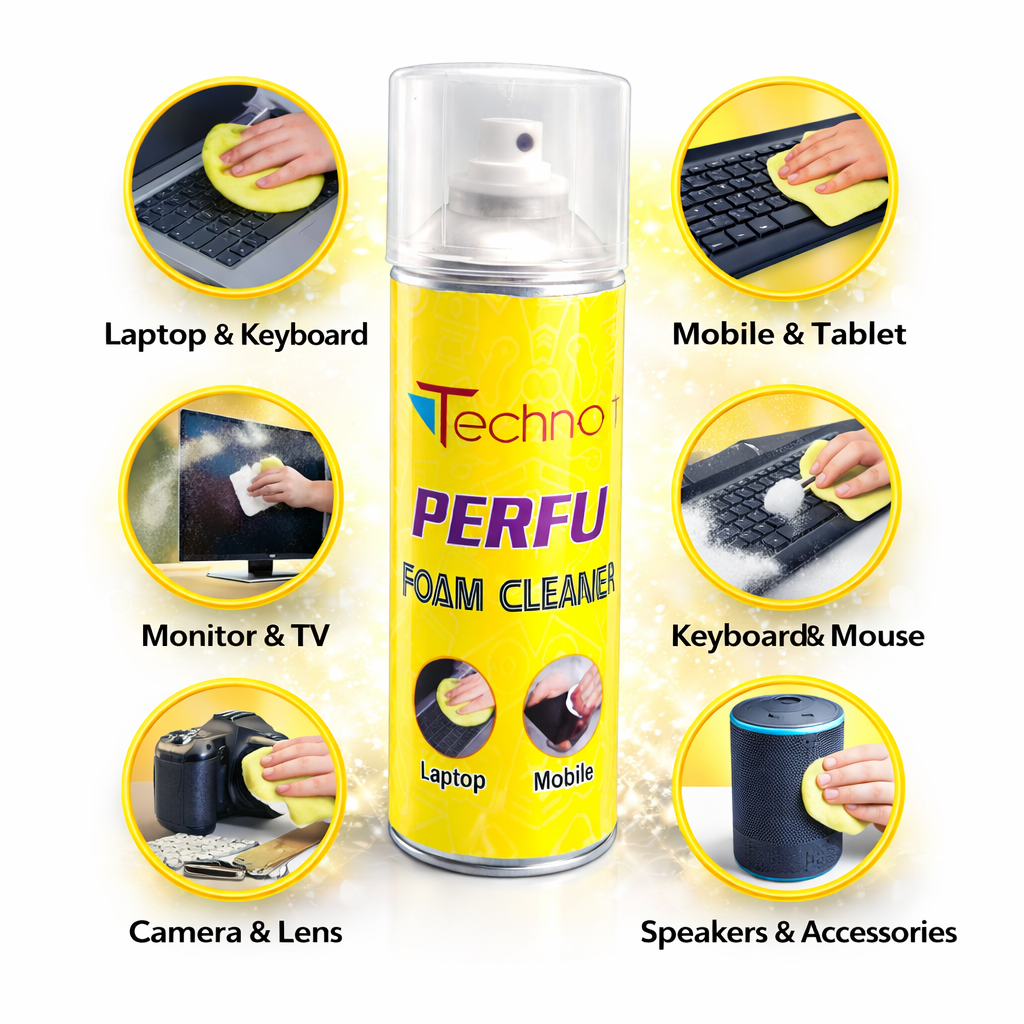 Technotech Foam Cleaner Spray – Multi-Purpose Cleaning Foam for Electronics & Surfaces Technotech Technologies