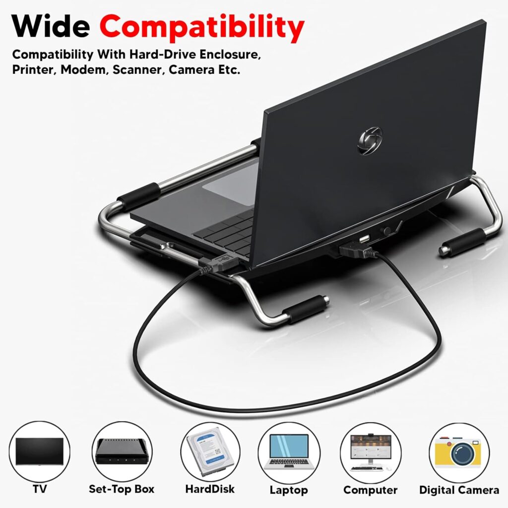 USB 2.0 AM to AM Cable 3 Mtr – Ultimate Best High-Speed Male to Male USB Cable Technotech Technologies