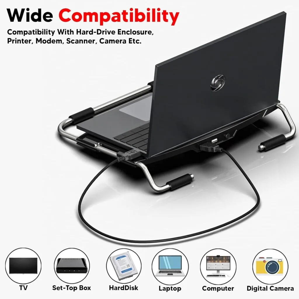 USB 2.0 AM to AM Cable 3 Mtr – Ultimate Best High-Speed Male to Male USB Cable Technotech Technologies