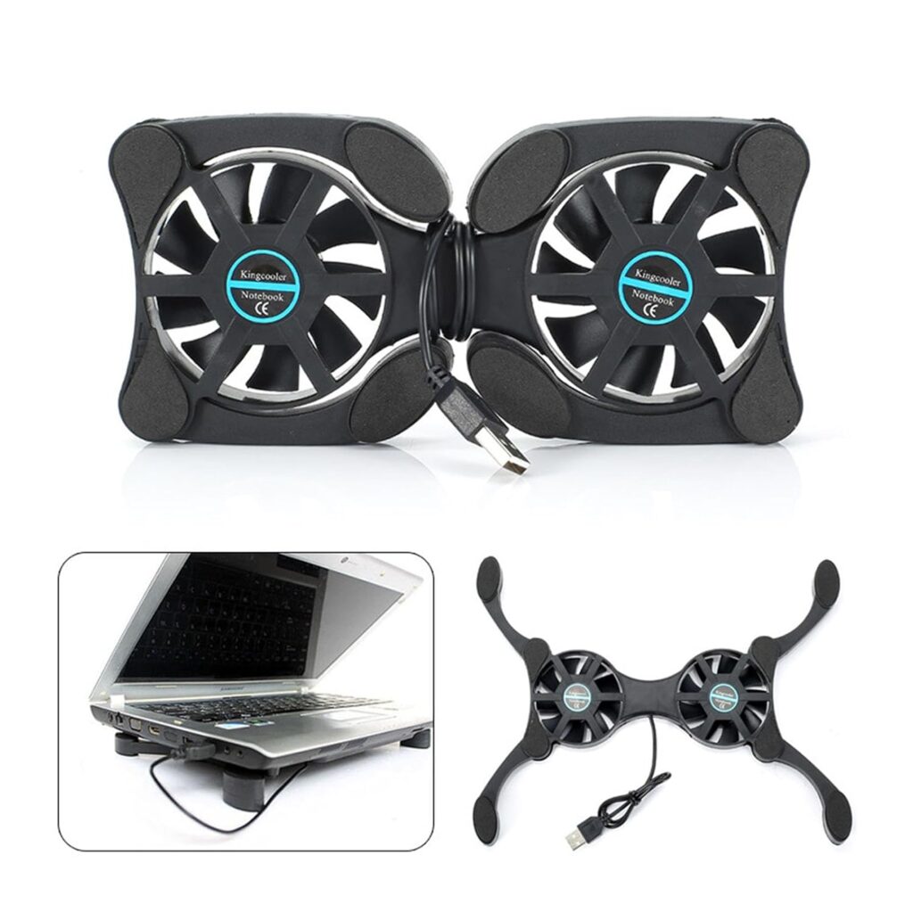 Laptop Cooling Pad with foldable design and powerful fans