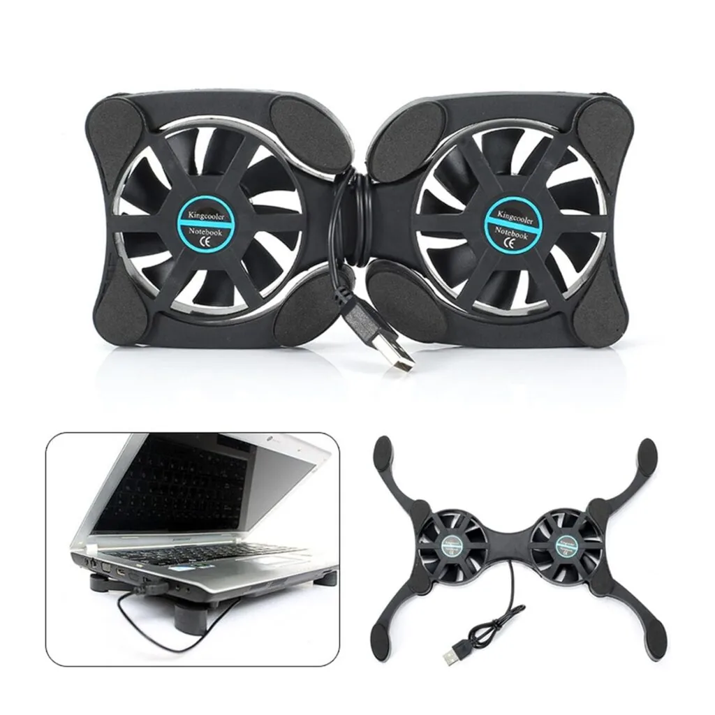 Laptop Cooling Pad with foldable design and powerful fans