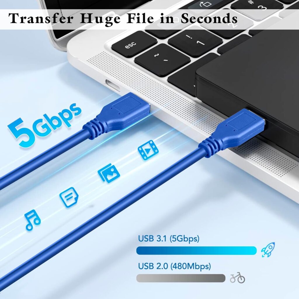 USB AM to AM Small Cable 0.5 Mtr – Ultimate Best High-Speed Male to Male USB Cable Technotech Technologies