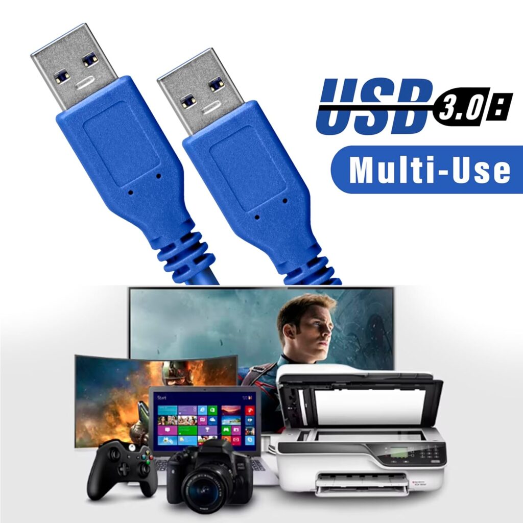 USB AM to AM Small Cable 0.5 Mtr – Ultimate Best High-Speed Male to Male USB Cable Technotech Technologies