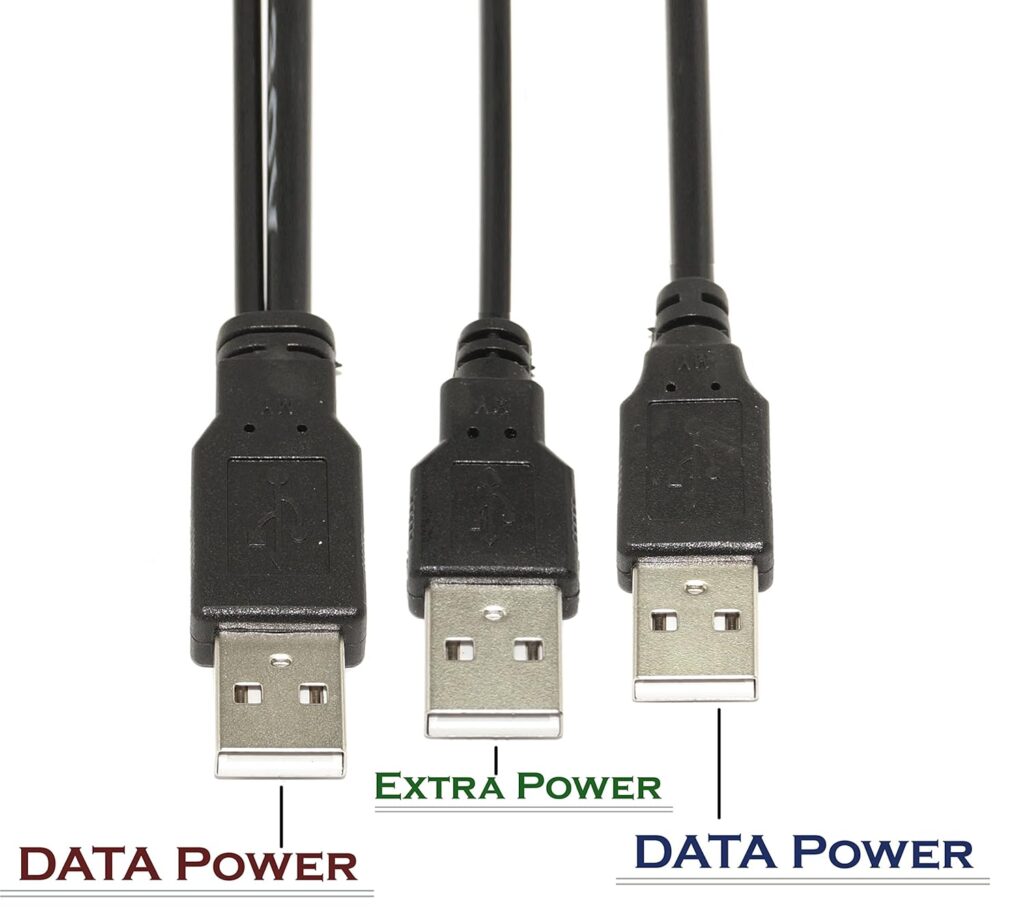 USB 2.0 AM to 2×AM Y Splitter Cable 50 CM – Ultimate Best Dual USB Power/Data Cable Technotech Technologies