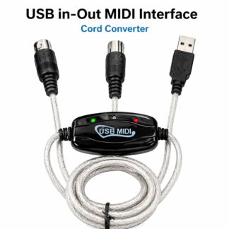 USB to MIDI interface cable converter for keyboard and instruments