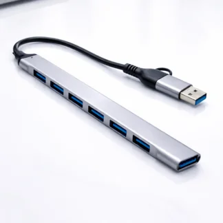 Type C + USB 3.0 7-Port High Speed Metal Hub 30 CM