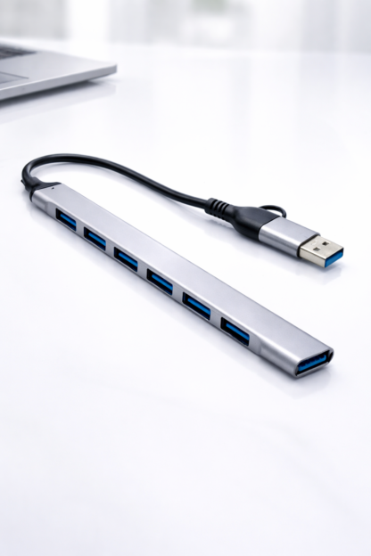 Type C + USB 3.0 7-Port High Speed Metal Hub 30 CM