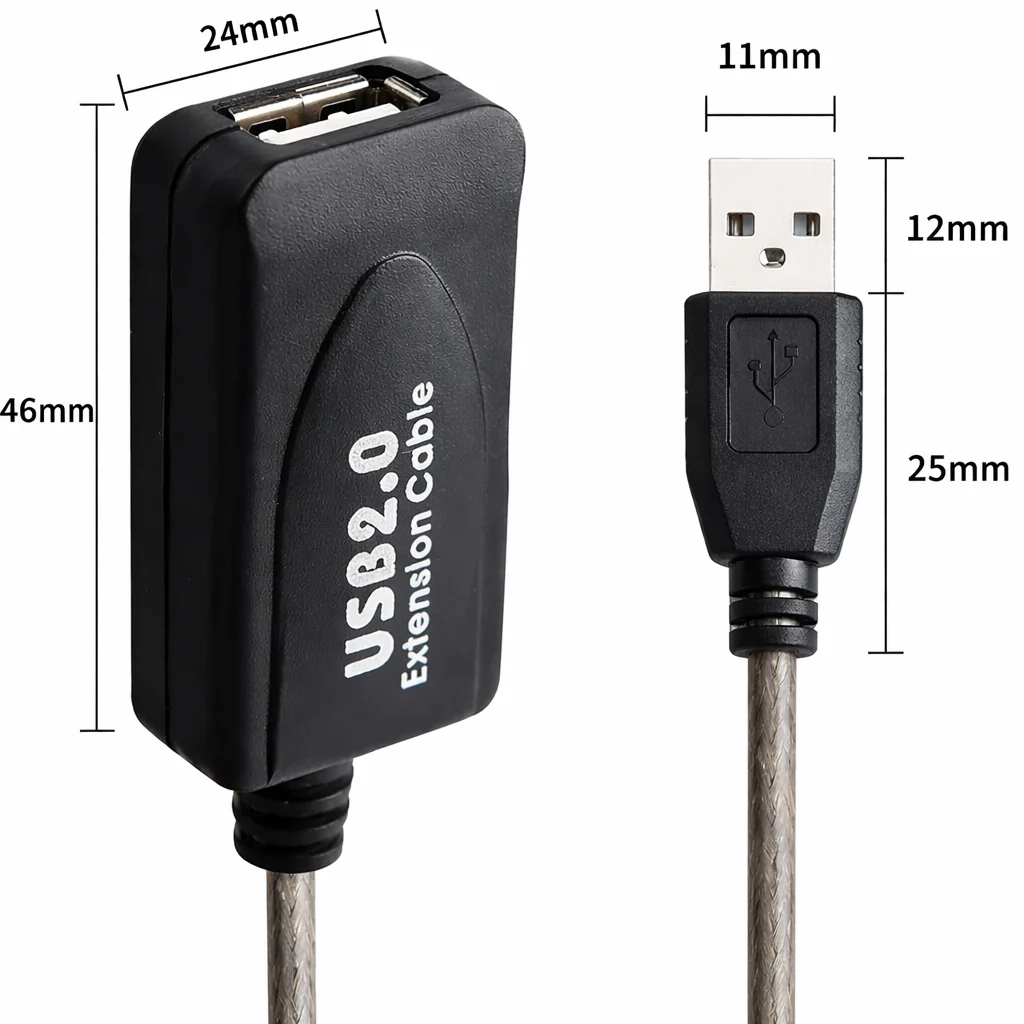 Technotech USB 2.0 Active Extension Cable 25 Meter with Mid Booster Technotech Technologies