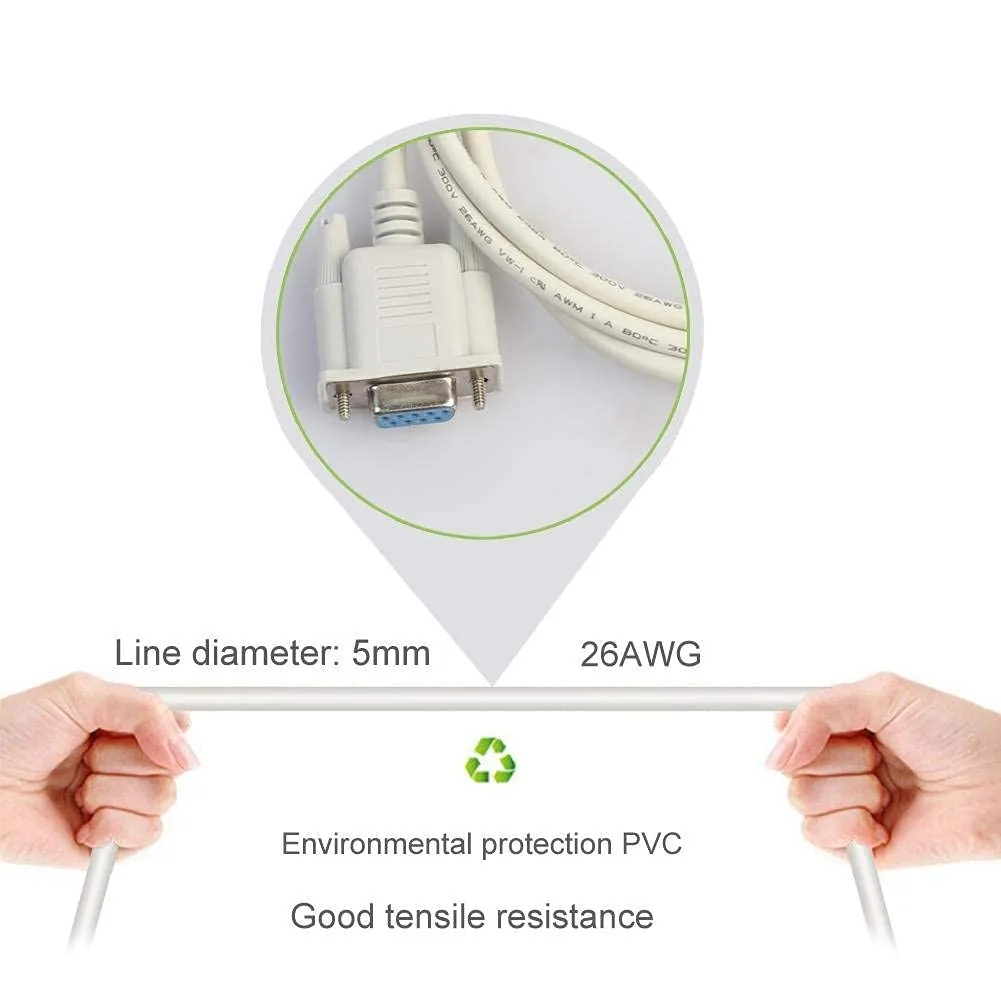 9 Pin Male to Female Cable 3 Meter – DB9 Serial Extension Cable Technotech Technologies