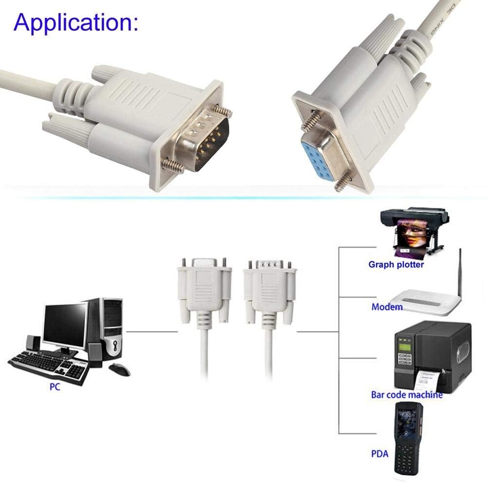 9 Pin Male to Female Cable 1.5 Meter – DB9 Serial Extension Cable Technotech Technologies