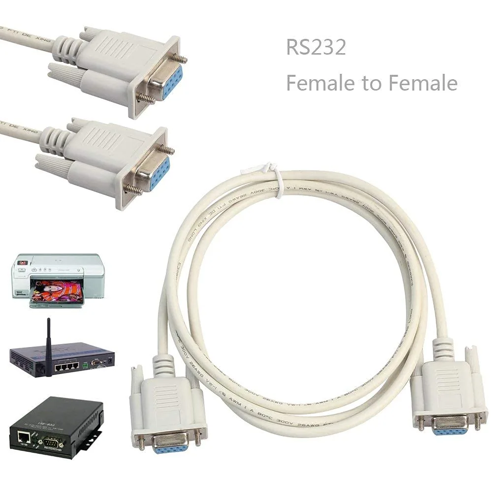 9 Pin Female to Female Cable 1.5 Meter – DB9 Serial Extension Cable Technotech Technologies